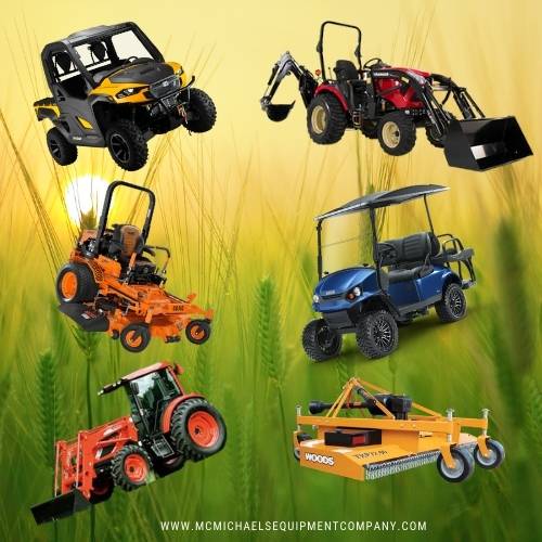 new tractors for sale, golf carts for sale, implements, and lawn mowers for sale